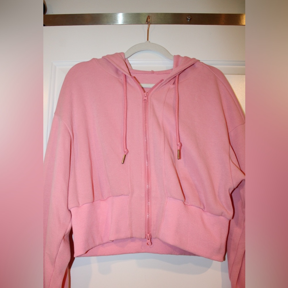 Pink Women's Cropped Hoodie